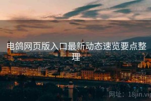 电鸽网页版入口最新动态速览要点整理