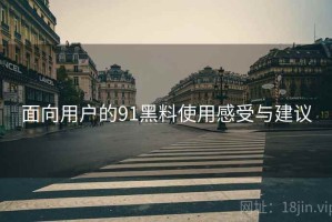 面向用户的91黑料使用感受与建议