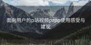 面向用户的p站视频pzpp使用感受与建议
