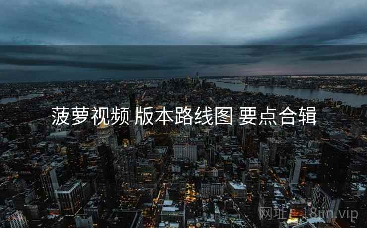 菠萝视频 版本路线图 要点合辑
