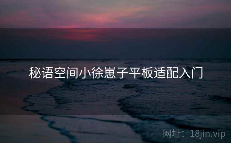 秘语空间小徐崽子平板适配入门