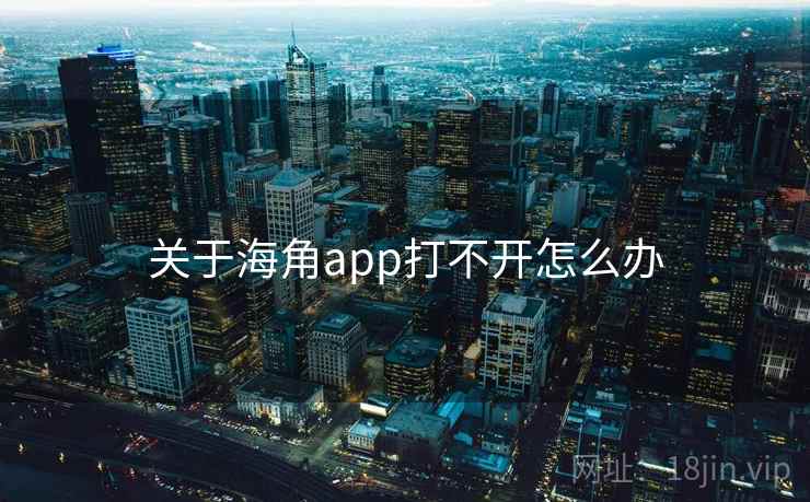 关于海角app打不开怎么办