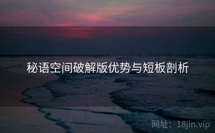 秘语空间破解版优势与短板剖析