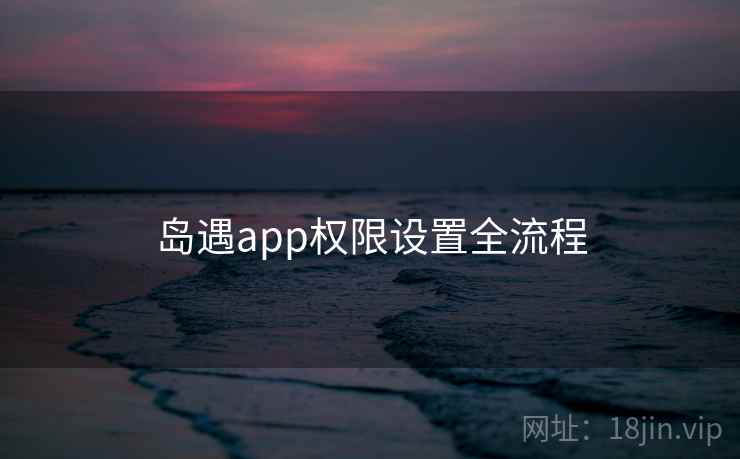 岛遇app权限设置全流程