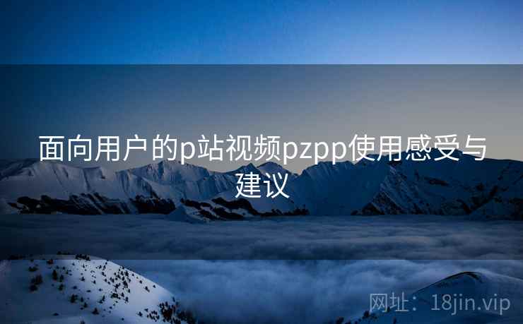 面向用户的p站视频pzpp使用感受与建议